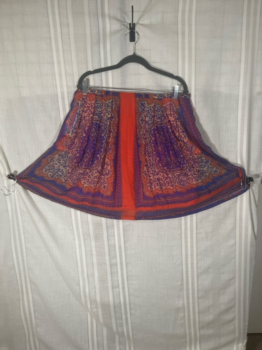 Plenty by Tracy Reese Boho Paisley Skirt Sz M | Vibrant Flowy Festival Style